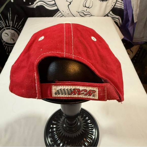 Men's Red Embroidered Racing Hat - Picture 5 of 8